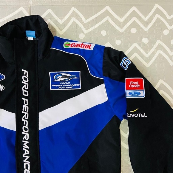 Vintage retro ford formula 1 nascar embroidered racing graphic jacket - Picture 3 of 10